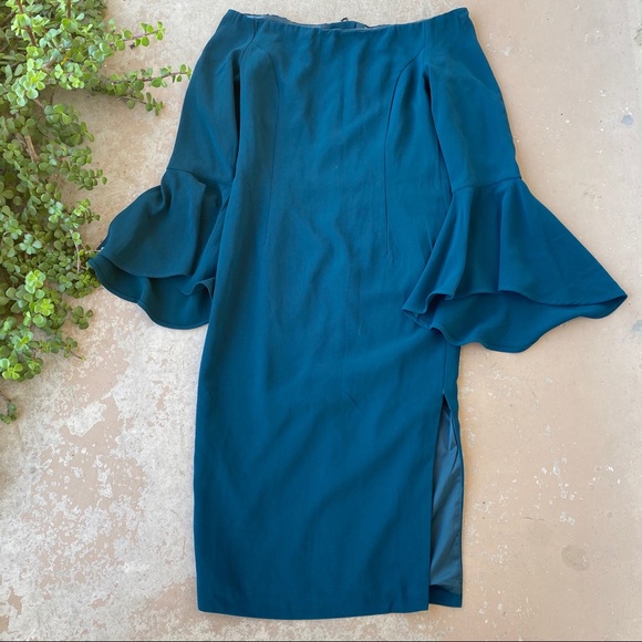 Bardot Dresses & Skirts - Bardot Teal Solange Sheath Cocktail Dress